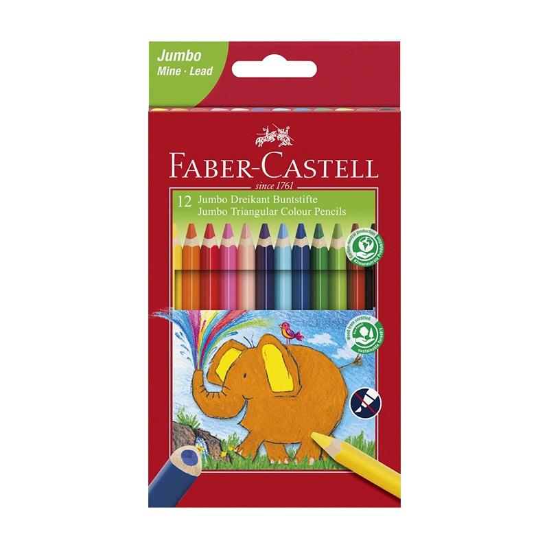 مداد رنگی فابر کاستل جامبو 12 رنگFaber Castell color pencil jumbo